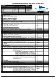 Protokoll der GPGR-Sitzung vom 30.01.2013 im Pfarrheim Utting