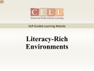 Self-Guided Learning Module for Literacy-Rich Environments