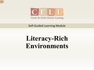 Self-Guided Learning Module for Literacy-Rich Environments