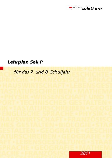 Lehrplan Sek P - Kantonsschule Olten