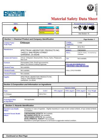 MSDS - Spectrum Chemical