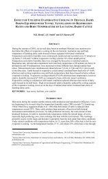effect of utilizing evaporative cooling in tiestall dairy barns equipped ...