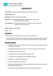 Job Description and Personnel Specification - HSCRecruit