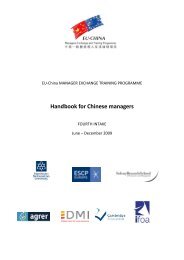 December 2009 - EU-China Managers Exchange and Training ...