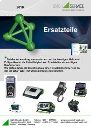 Ersatzteile Schreiber - GMC-I Service GmbH