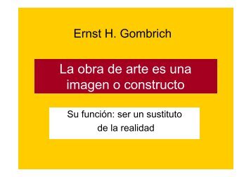 La obra de arte es una La obra de arte es una imagen o constructo