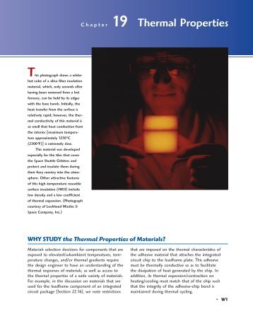 Chapter 19 Thermal Properties