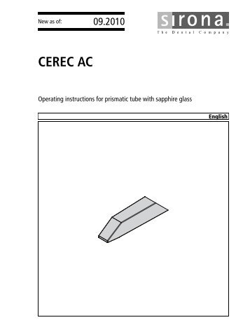 AC Operating Instructions - Prismatic Tube with Sapphire Glass 9 ...