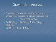 Gravimetric analysis of a copper salt