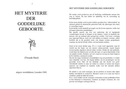 Het mysterie der goddelijke Geboorte J en M Henschel - Pentahof.nl