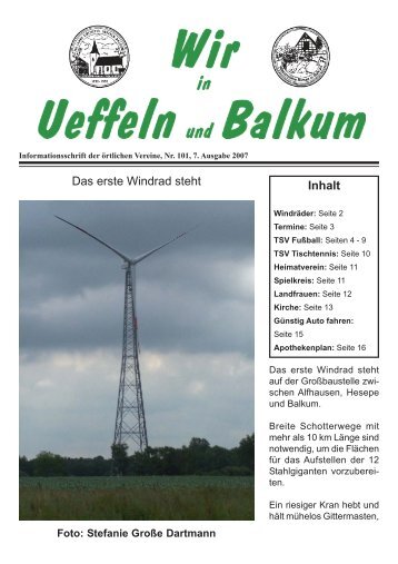 Termine - Herzlich willkommen in Ueffeln-Balkum!