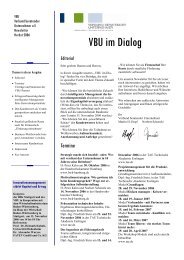 VBUiD Herbst 2006 - VBU Verbund beratender Unternehmer