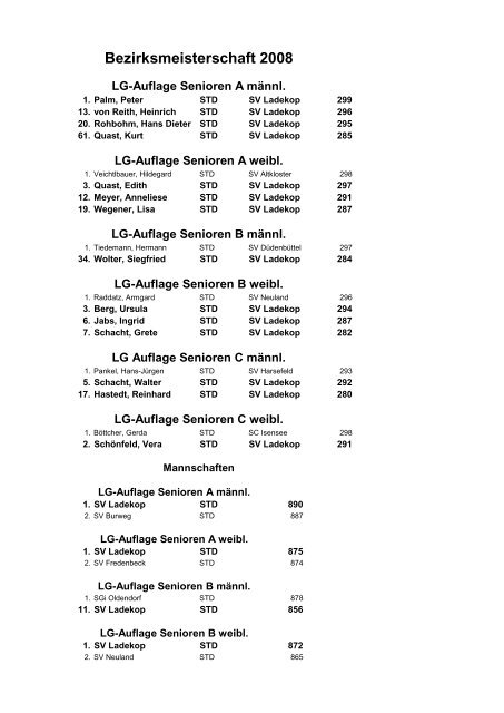 Bezirksmeisterschaft 2008 (PDF-Datei) - SV-Ladekop