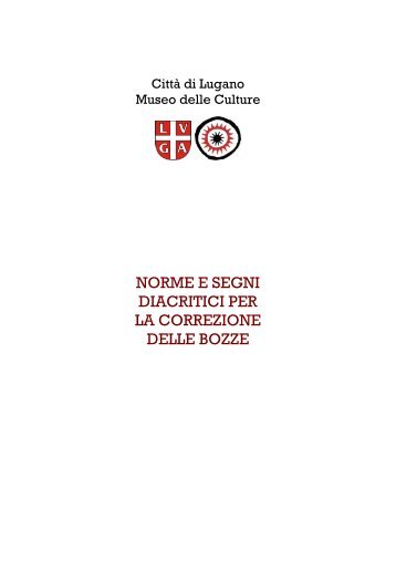 norme e segni diacritici per la correzione delle bozze - CittÃ  di Lugano