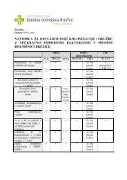 Navodila za preprečevanje kolonizacije MRSA, ESBL, VRE