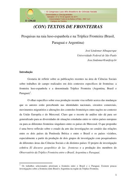 (CON) TEXTOS DE FRONTEIRAS - XI Congresso Luso Afro ...