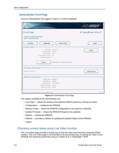 Configuration and User Guide - Tyco Security Products