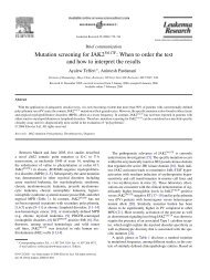 Mutation screening for JAK2V617F: When to order the test and how ...