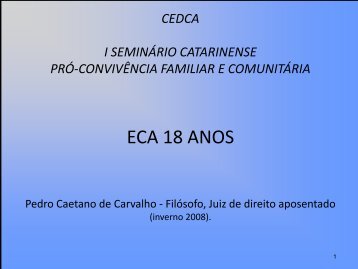 ECA 18 ANOS Power point Pedro Caetano de Carvalho ... - SST