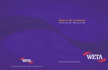 FY 2009 Report to the Community (3MB PDF) - WETA