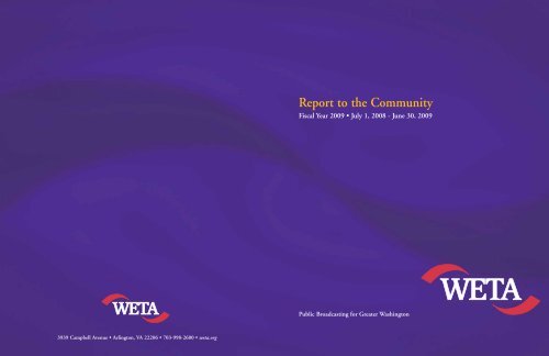 FY 2009 Report to the Community (3MB PDF) - WETA