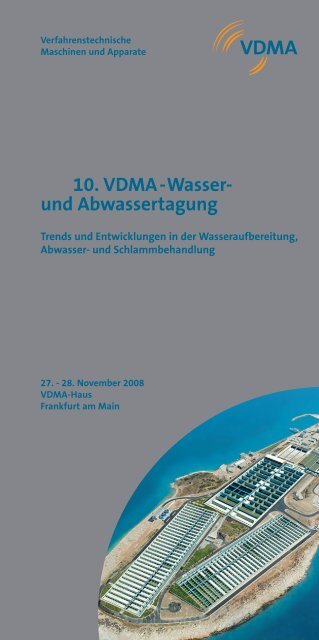 10. VDMA -Wasser- und Abwassertagung - PresseBox