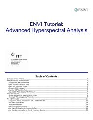 ENVI Tutorial: Advanced Hyperspectral Analysis