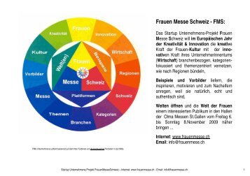 Frauen Messe Schweiz - FMS: