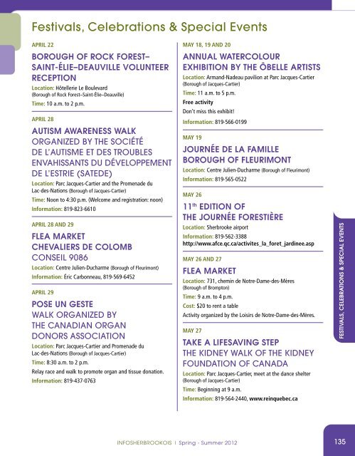 Festivals, Celebrations & Special Events - Ville de Sherbrooke