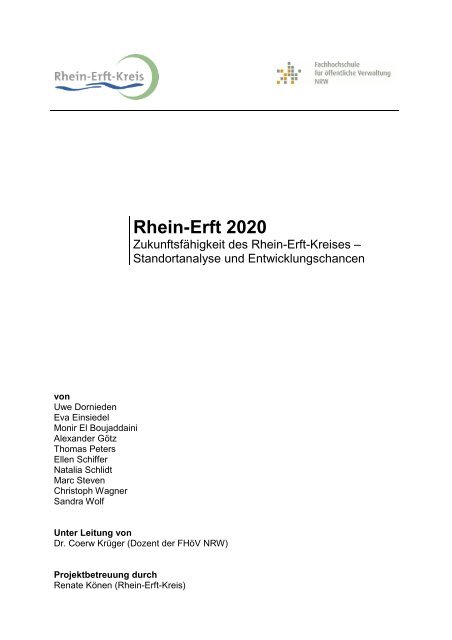 Projektarbeit Rhein Erft Kreis