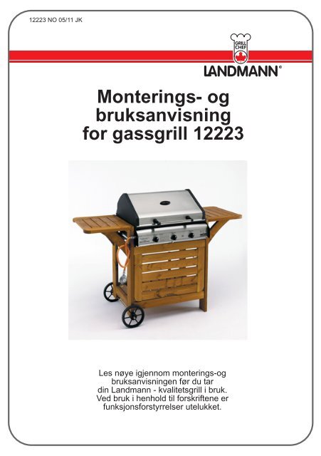 Monteringsanvisning - Landmann Norge AS