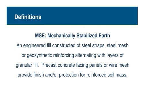 MSE Construction Methods in Part-Width Construction