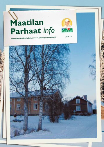 Maatilan Parhaat info 5 / 2010 - Snellman