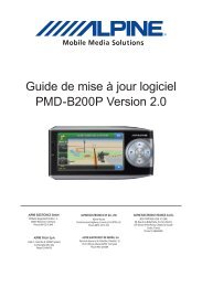 Guide de mise Ã  jour logiciel PMD-B200P Version 2.0 - Alpine