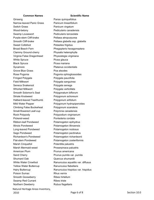 natural areas inventory - Niagara Peninsula Conservation Authority