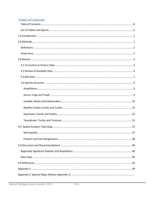 natural areas inventory - Niagara Peninsula Conservation Authority