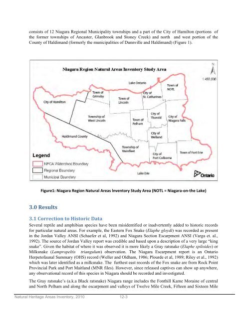 natural areas inventory - Niagara Peninsula Conservation Authority