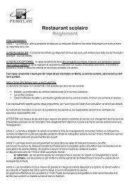 Restaurant scolaire RÃ¨glement - site de la ville de pierrelaye