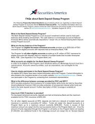 FAQs about Bank Deposit Sweep Program - Securities America