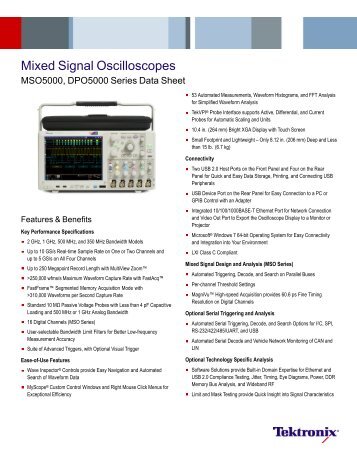 G) Tektronix scope spec sheet.pdf - MicroBooNE Document Database