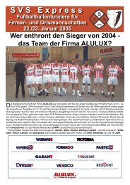 Wer enthront den Sieger von 2004 - das Team der ... - Firmenturnier