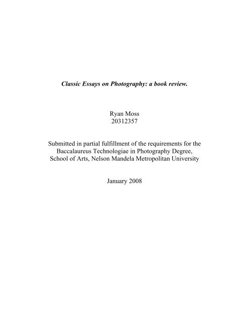 Classic essays on photography