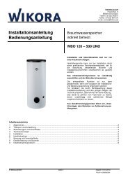 Rundspeicher WBO Uno - Wikora GmbH