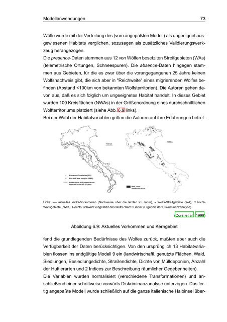 Habitat-Modelle in der WildÃ¶kologie - UniversitÃ© de Lausanne