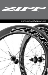 INSTRUKCJA UÅ»YTKOWNIKA - Zipp - Speed Weaponry