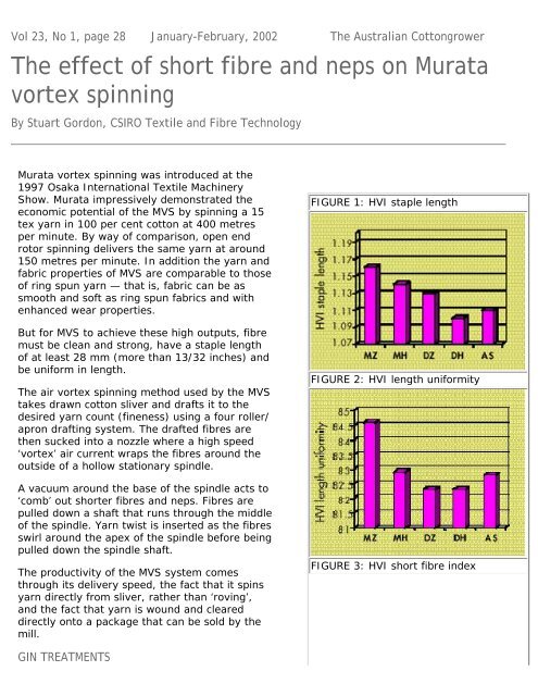 The effect of short fibre and neps on Murata vortex spinning