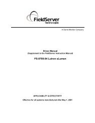 Lutron Grafik 6000 FS-8700-84 - FieldServer Technologies