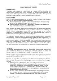 Infant Mortality Report Page 1 of 6 INFANT MORTALITY REPORT ...