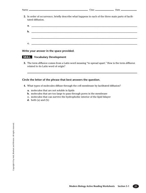 Active Reading Worksheet