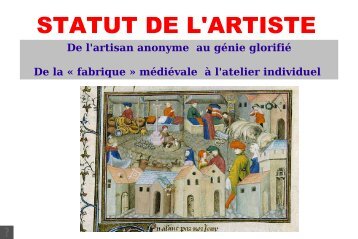 STATUT DE L'ARTISTE - HÃ©bergement des sites Ã©ducatifs de l ...